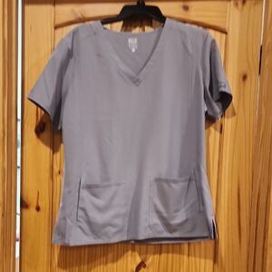 Med Couture Light Gray Scrub Set